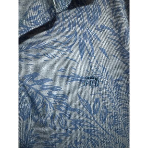 Travis Mathew Blue Tropical Leaves  Golf Polo XXLarge - Picture 5 of 5